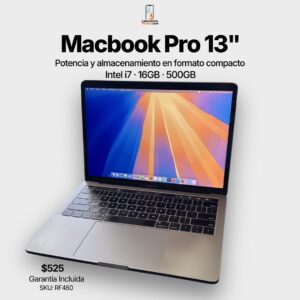 MacBook Pro 13" (2019) – Intel i7 / 16GB / 500GB