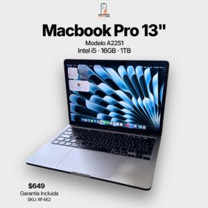 MacBook Pro 13” 2020 – i5 · 16GB · 1TB · SKU: RF462