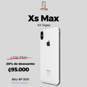 iPhone XS Max – 64GB (Blanco) · SKU: RF i300