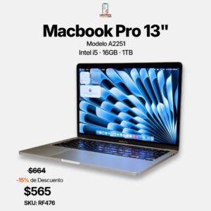 MacBook Pro 13 pulgadas 2020 A2251 i5 16GB 1TB Silver – LaboratorioiPhone Costa Rica