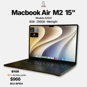 MacBook Air 15 pulgadas 2023 A2941 M2 8GB 256GB Midnight – LaboratorioiPhone Costa Rica
