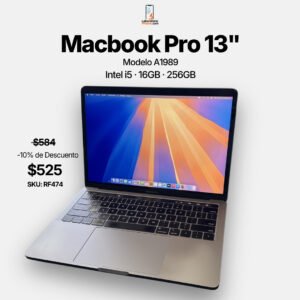 MacBook Pro 13 pulgadas 2019 Intel Core i5 16GB RAM 256GB SSD en excelente estado físico y funcional – LaboratorioiPhone Costa Rica