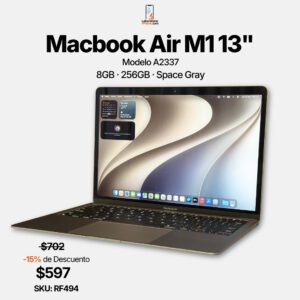 MacBook Air 13 pulgadas 2020 A2337 M1 8GB 256GB Space Gray – LaboratorioiPhone Costa Rica
