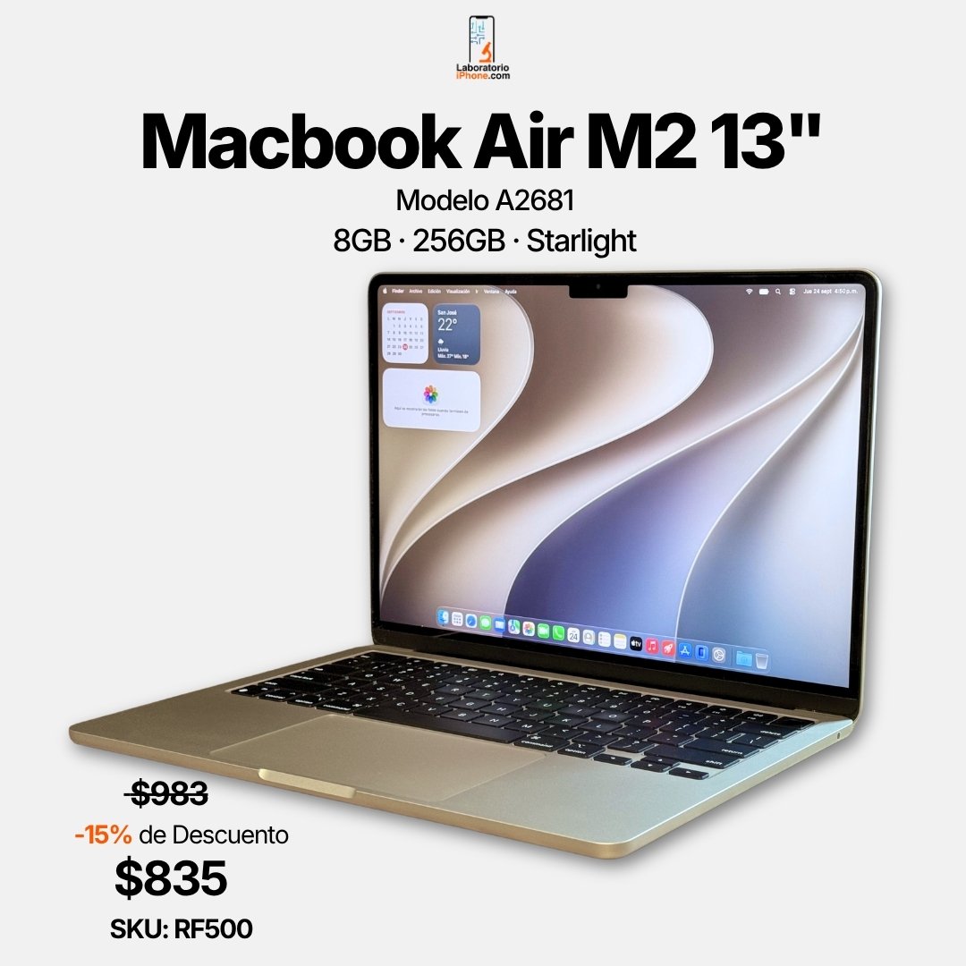 MacBook Air 13 pulgadas 2022 A2681 M2 8GB 256GB Starlight – LaboratorioiPhone Costa Rica