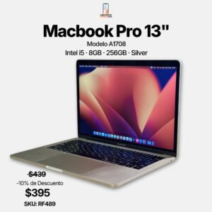 MacBook Pro 13 pulgadas A1708 Intel i5 8GB 256GB Silver – LaboratorioiPhone Costa Rica